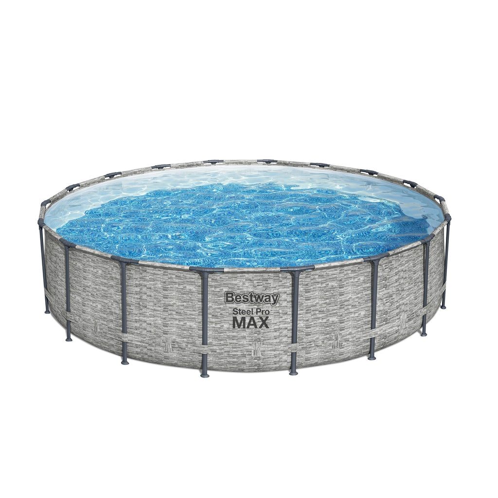 Bestway Steel Pro MAX Runder Aufstellpool mit Pumpe und Abdeckung