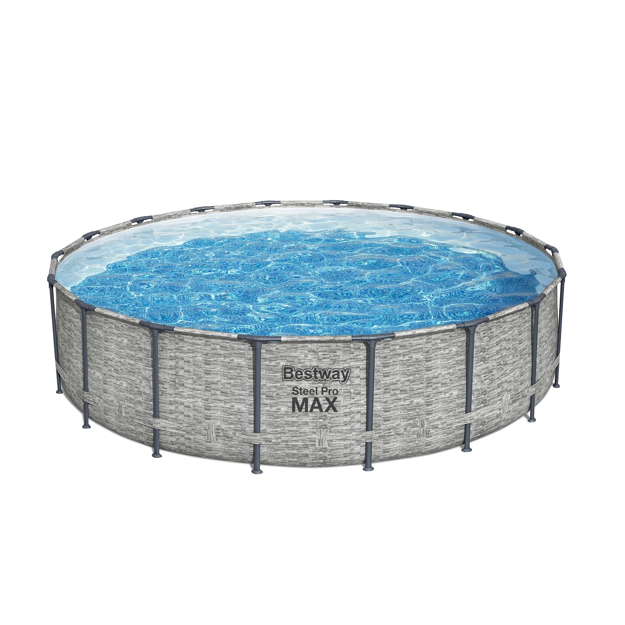 Bestway Steel Pro MAX Runder Aufstellpool mit Pumpe und Abdeckung