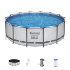 Bestway Steel Pro MAX Runder Aufstellpool mit Pumpe und Abdeckung