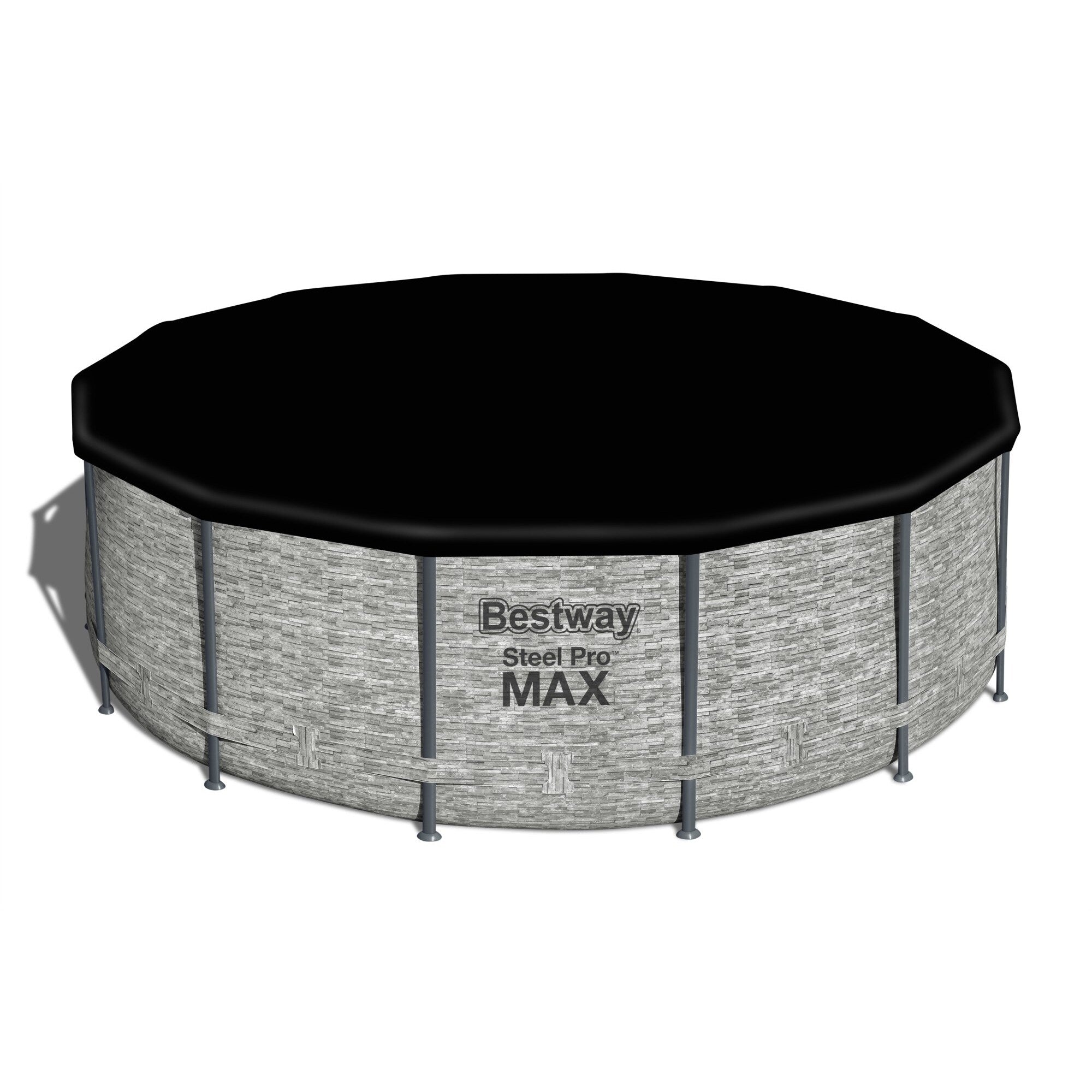 Bestway Steel Pro MAX Runder Aufstellpool mit Pumpe und Abdeckung