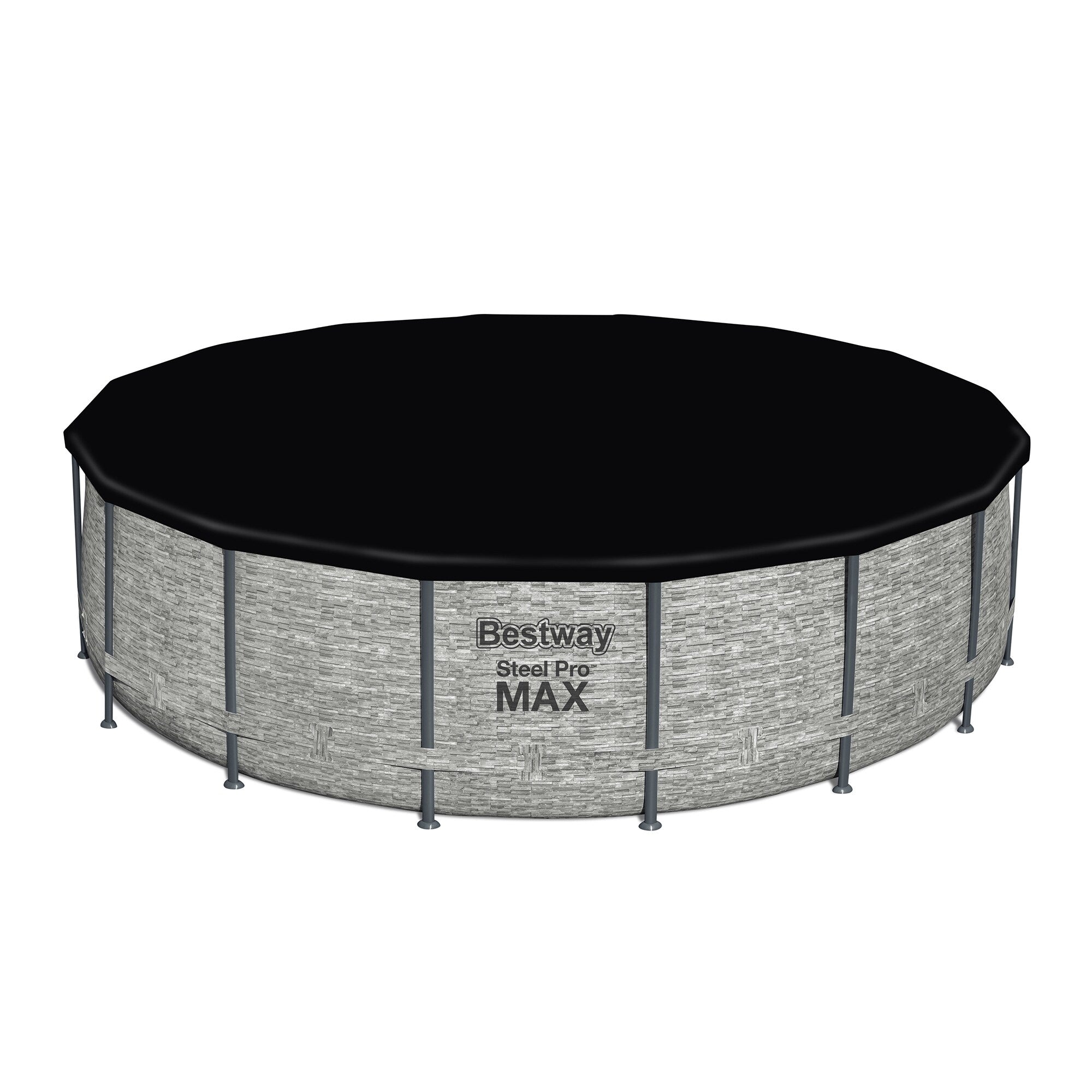 Bestway Steel Pro MAX Runder Aufstellpool mit Pumpe und Abdeckung