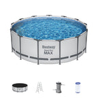 Bestway Steel Pro MAX Runder Aufstellpool mit Pumpe und Abdeckung