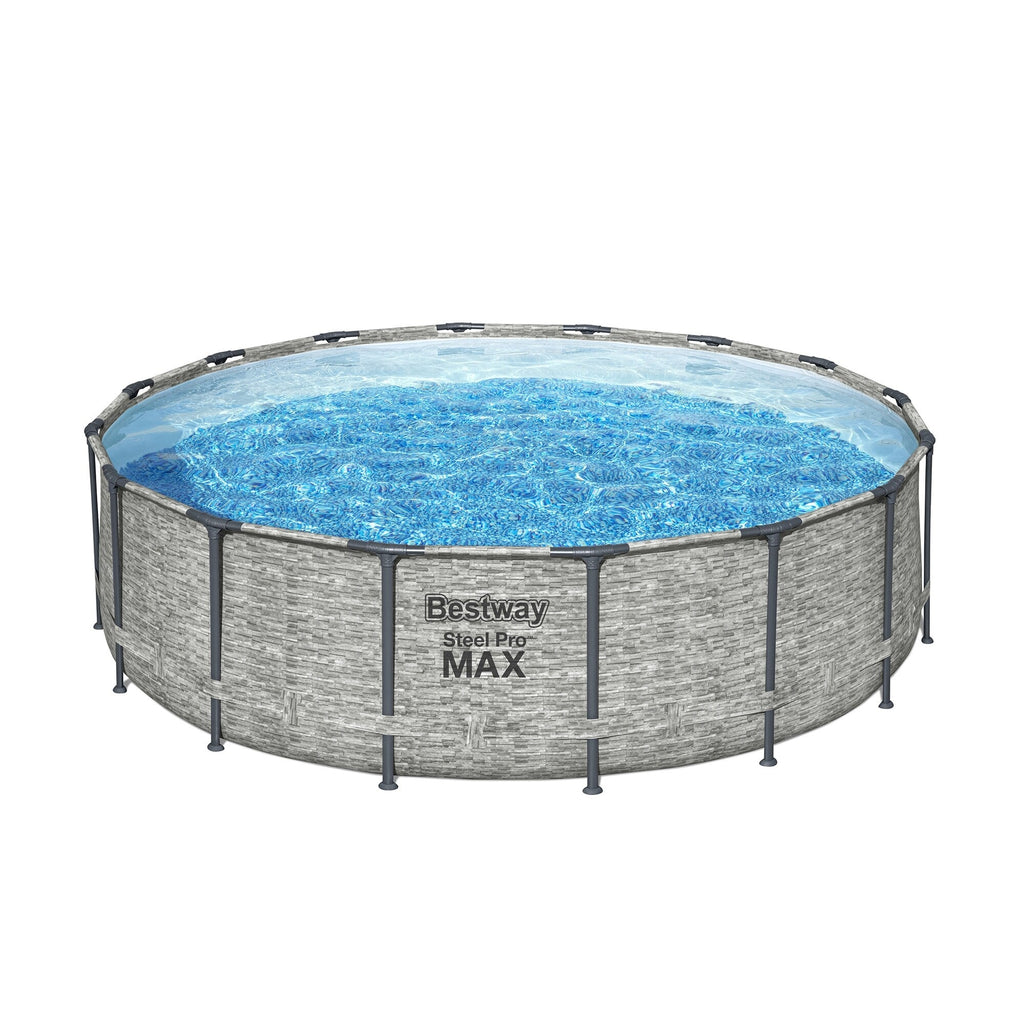 Bestway Steel Pro MAX Runder Aufstellpool mit Pumpe und Abdeckung