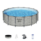 Bestway Steel Pro MAX Runder Aufstellpool mit Pumpe und Abdeckung