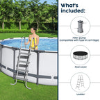 Bestway Steel Pro MAX Runder Aufstellpool mit Pumpe und Abdeckung