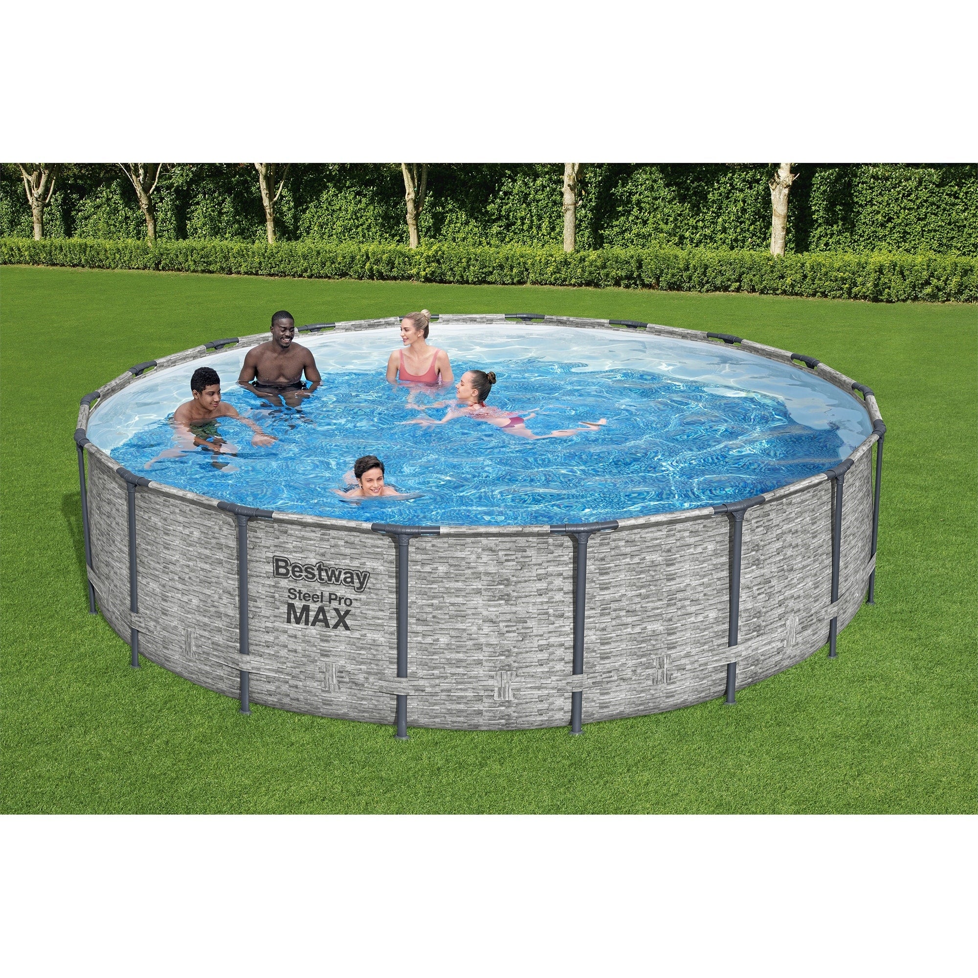 Bestway Steel Pro MAX Runder Aufstellpool mit Pumpe und Abdeckung