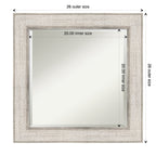 Wandspiegel aus Holz mit Facettenschliff – Rahmen in Silber mit Gittermuster