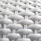 Biloxi Outdoor Weißes Gartenmöbel-Set aus Rattan mit drehbarem Gleiter (3-teilig)