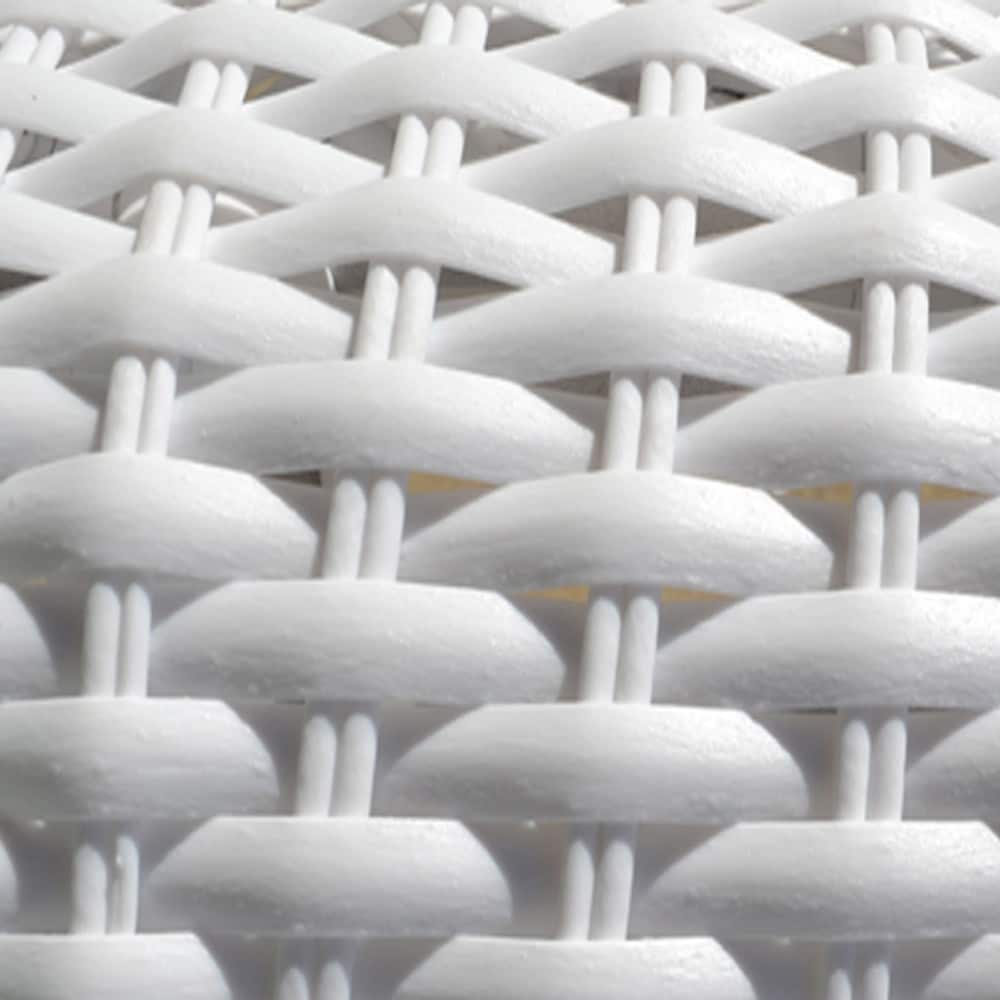 Biloxi Outdoor Weißes Gartenmöbel-Set aus Rattan mit drehbarem Gleiter (3-teilig)