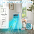 Bossin 8000 BTU (Ashrae), 5000 BTU (SACC) 3-in-1 tragbare Klimaanlagen mit Fernbedienung, leiser tragbarer Klimakühler für Räume – 880 V