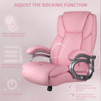 Bossin Bürostuhl für große und schwere Personen, 500 lbs (ca. 227 kg) Belastbarkeit, verstellbare Lendenwirbelstütze, ergonomischer Stuhl mit hoher Rückenlehne und PU-Lederbezug, Computer