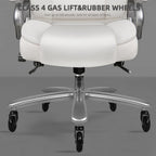 Bossin Bürostuhl für große und schwere Personen, 500 lbs (ca. 227 kg) Belastbarkeit, verstellbare Lendenwirbelstütze, ergonomischer Stuhl mit hoher Rückenlehne und PU-Lederbezug, Computer