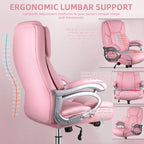 Bossin Bürostuhl für große und schwere Personen, 500 lbs (ca. 227 kg) Belastbarkeit, verstellbare Lendenwirbelstütze, ergonomischer Stuhl mit hoher Rückenlehne und PU-Lederbezug, Computer