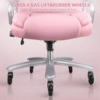 Bossin Bürostuhl für große und schwere Personen, 500 lbs (ca. 227 kg) Belastbarkeit, verstellbare Lendenwirbelstütze, ergonomischer Stuhl mit hoher Rückenlehne und PU-Lederbezug, Computer