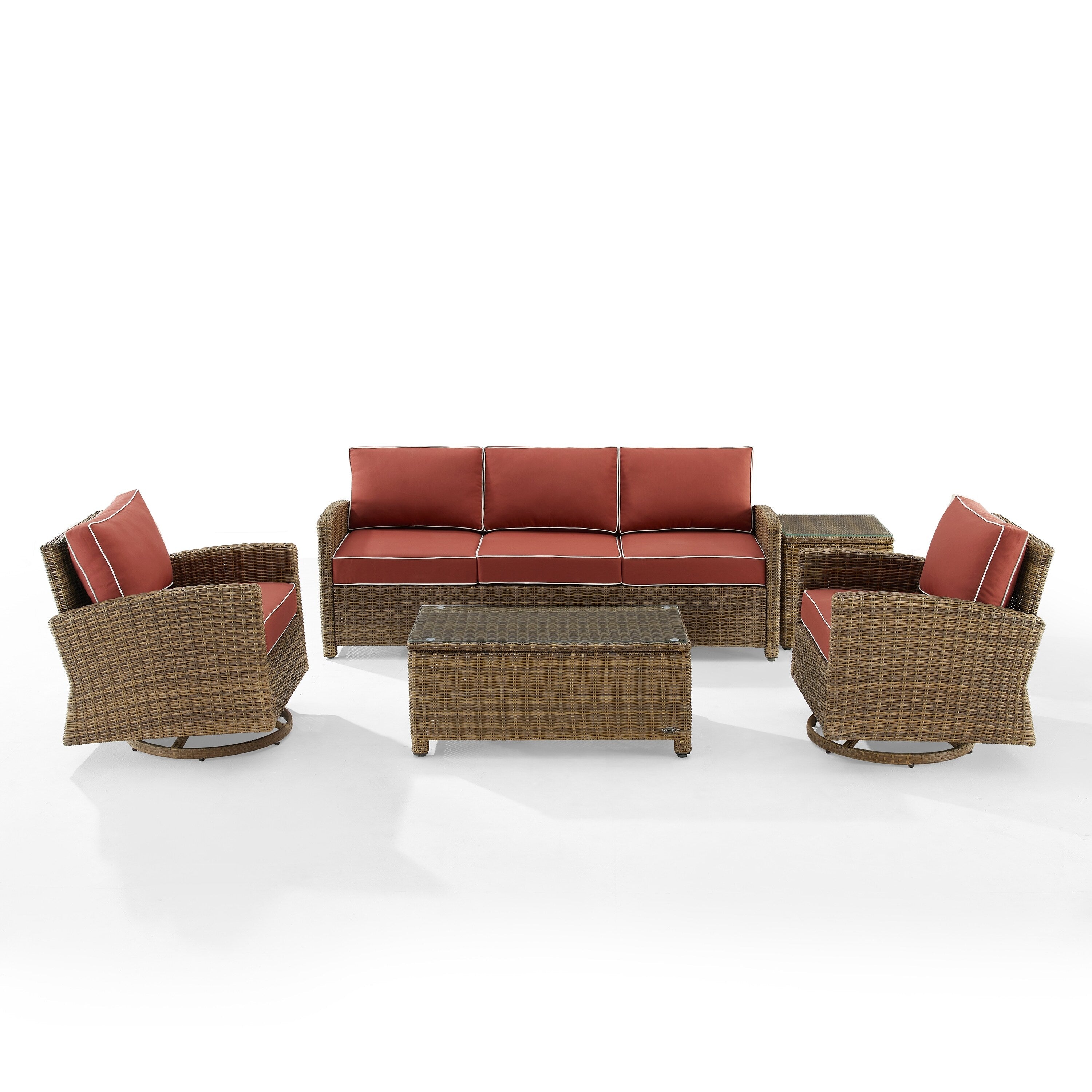 Crosley Bradenton 5-teiliges Drehsessel- und Sofa-Set
