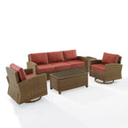 Crosley Bradenton 5-teiliges Drehsessel- und Sofa-Set