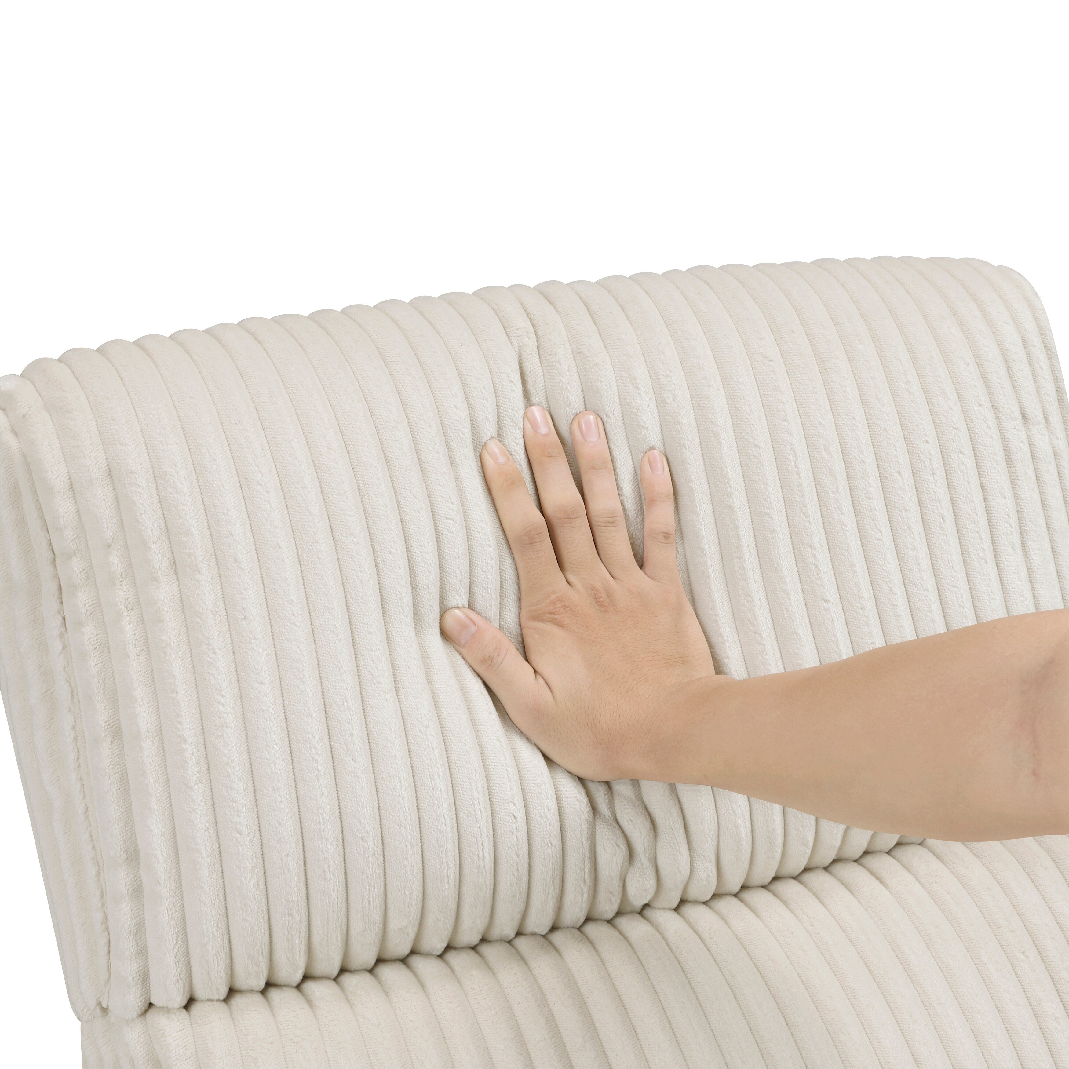 Braidy Corduroy Drehsessel mit manueller Verstellmöglichkeit