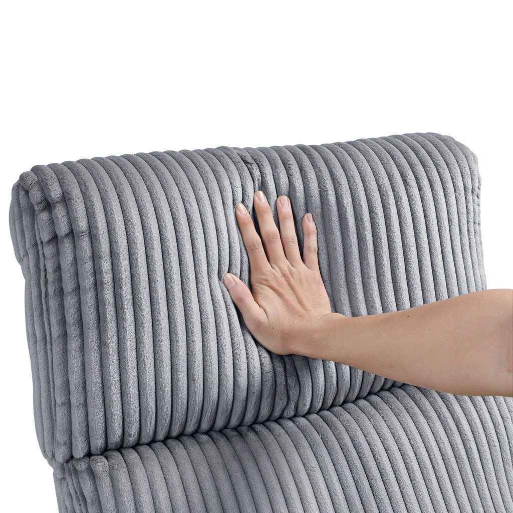 Braidy Corduroy Drehsessel mit manueller Verstellmöglichkeit