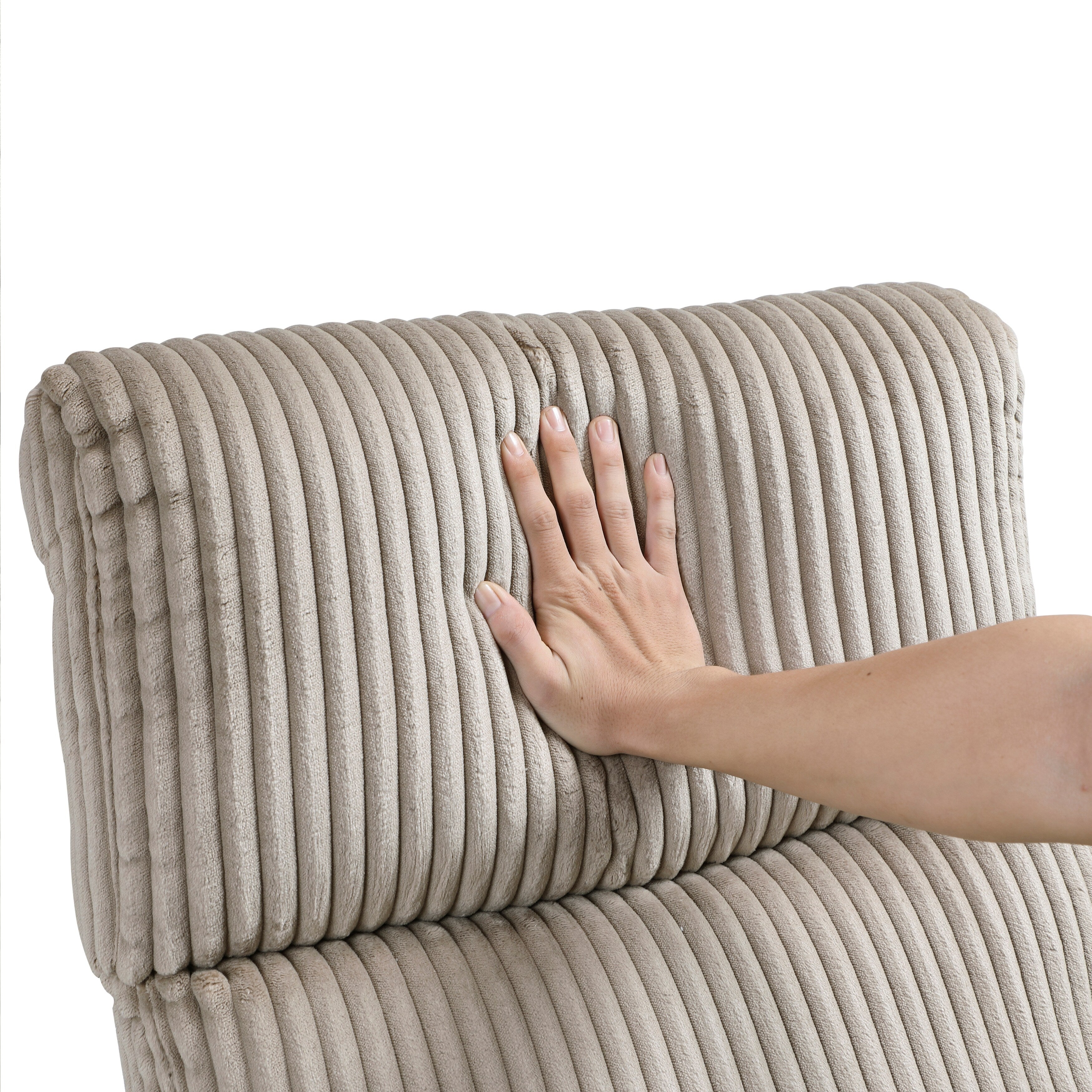 Braidy Corduroy Drehsessel mit manueller Verstellmöglichkeit