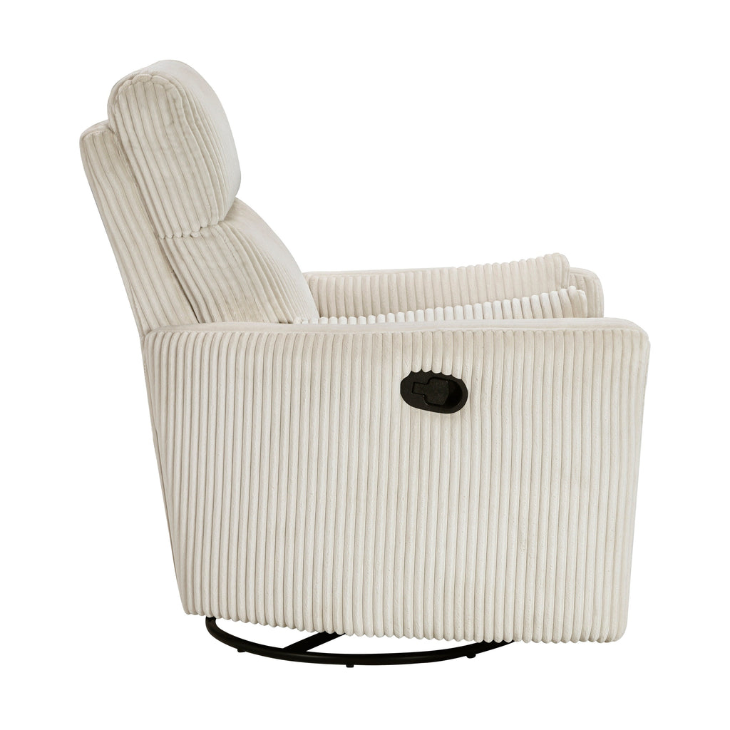 Braidy Corduroy Drehsessel mit manueller Verstellmöglichkeit