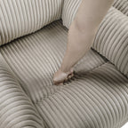 Braidy Corduroy Drehsessel mit manueller Verstellmöglichkeit