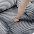 Braidy Corduroy Drehsessel mit manueller Verstellmöglichkeit