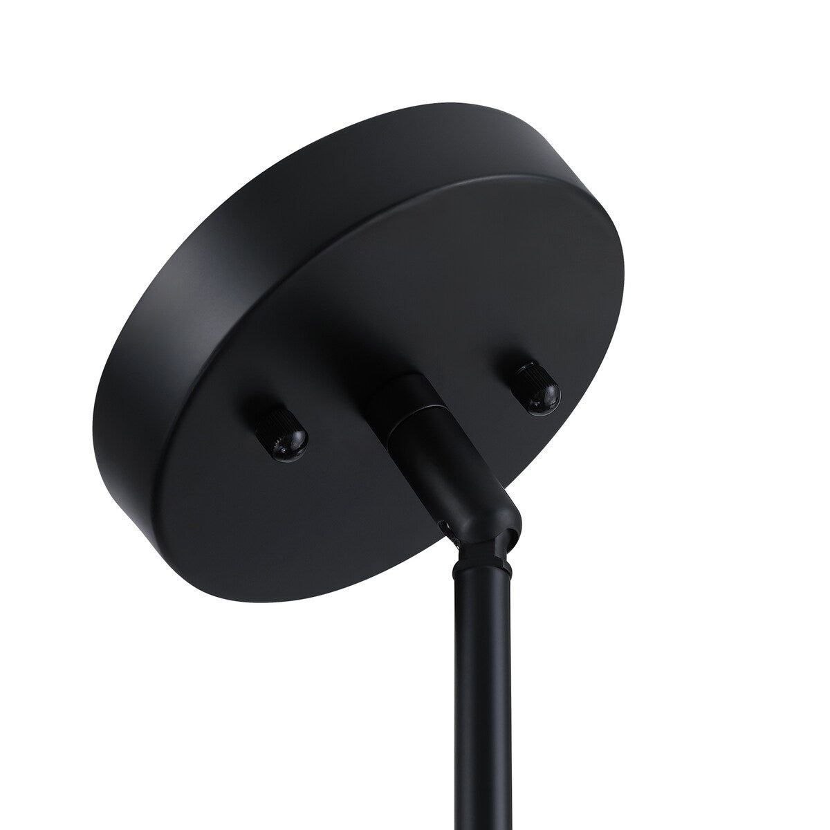 Breaux 4-flammiger Trommel-Kronleuchter aus Holzfurnier mit schwarzem Baldachin – 56 cm breit