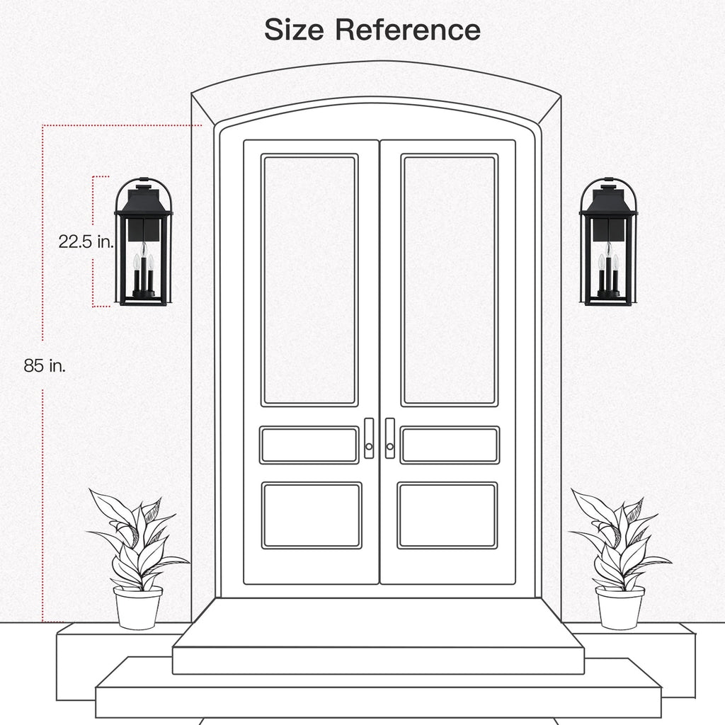 Brits Schwarze Außenwandlaterne