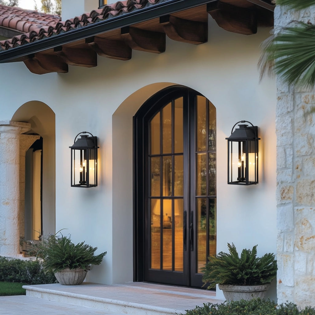 Brits Schwarze Außenwandlaterne