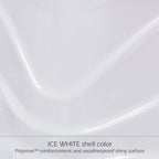 Buenospa Jersey 6-Personen-Whirlpool mit 46-Zoll-Düsen, Eisweiß, Grau mit Ozon- und LED-Beleuchtung