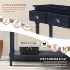 Burlington Holz-Konsolentisch mit 3 Schubladen für den Flur