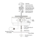 Burnaby Mid-Century Modern Deckenleuchte mit weißem Leinenschirm