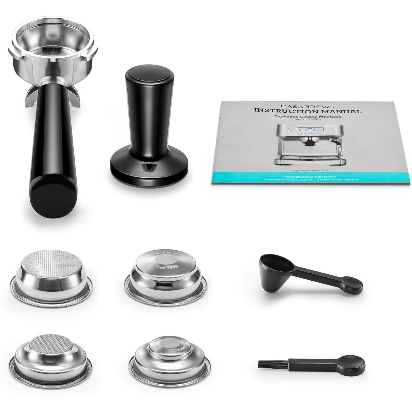 CASABREWS Ultra All-in-One Espressomaschine mit LCD-Display, Silber