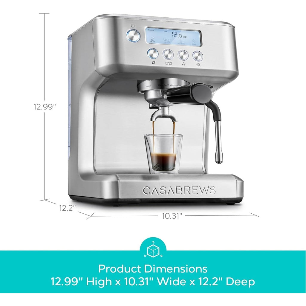 CASABREWS Ultra All-in-One Espressomaschine mit LCD-Display, Silber