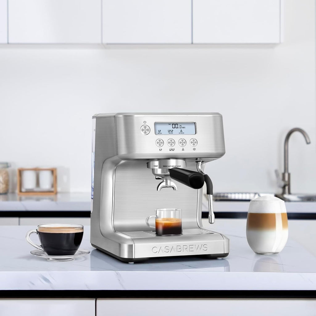 CASABREWS Ultra All-in-One Espressomaschine mit LCD-Display, Silber