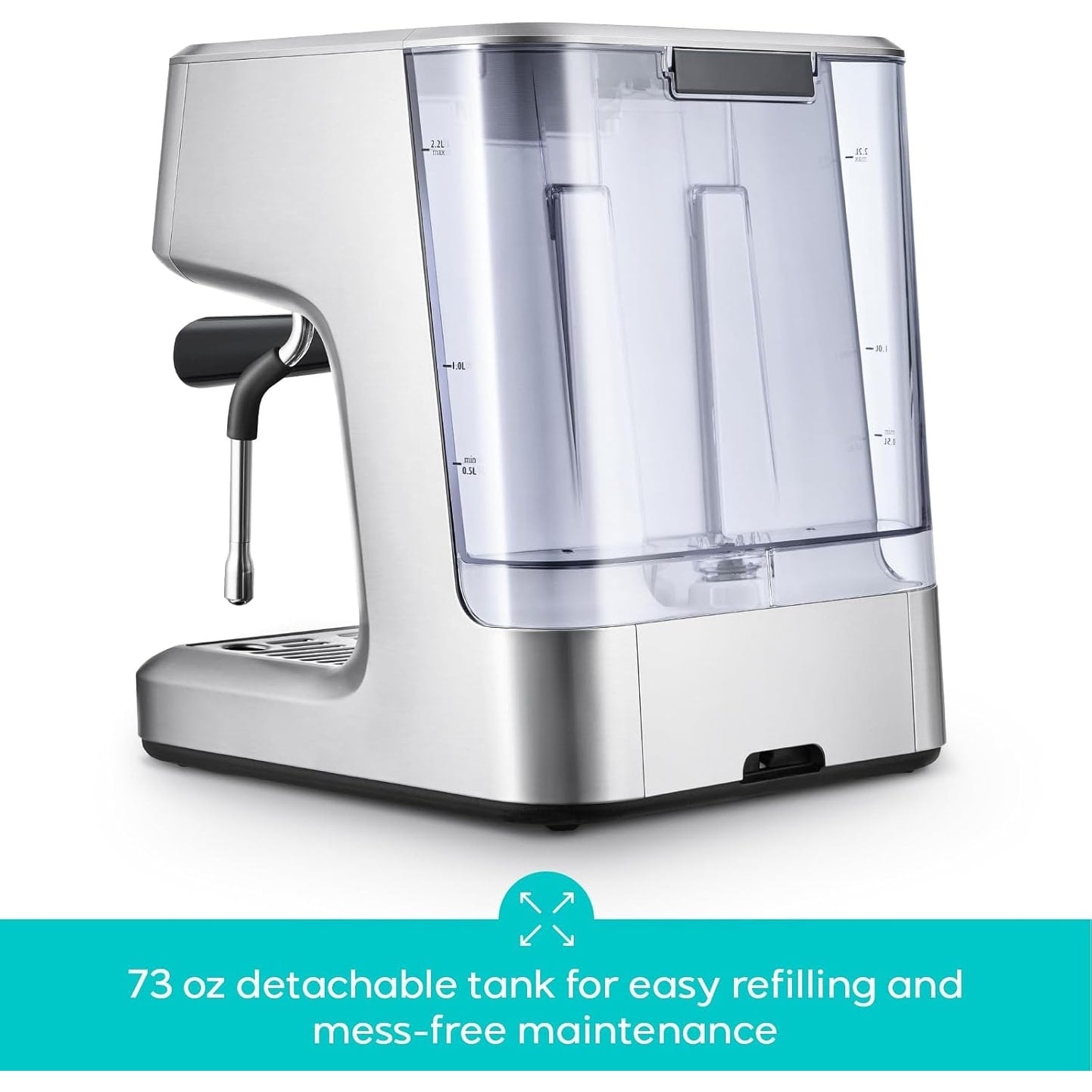 CASABREWS Ultra All-in-One Espressomaschine mit LCD-Display, Silber