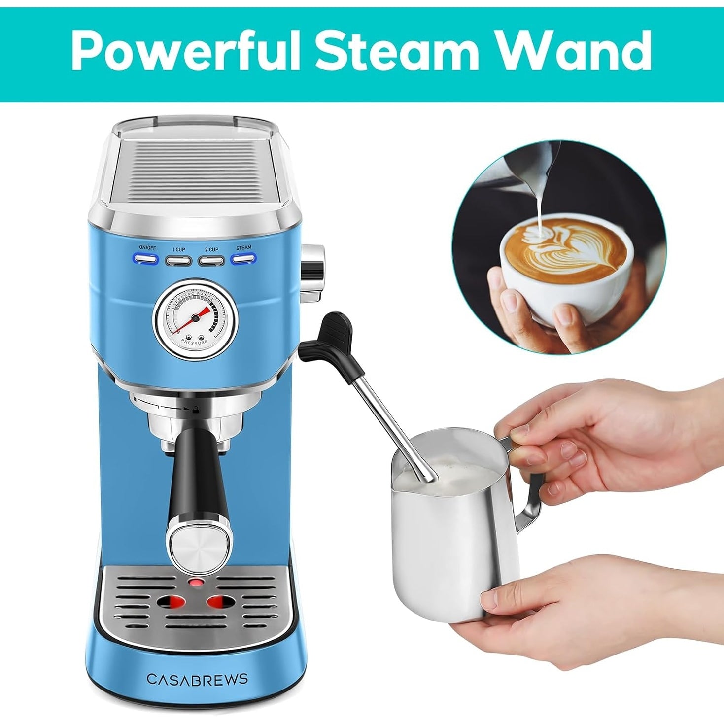 CASABREWS CM5418 Espressomaschine 20 Bar mit Milchaufschäumsystem - Nicht verfügbar