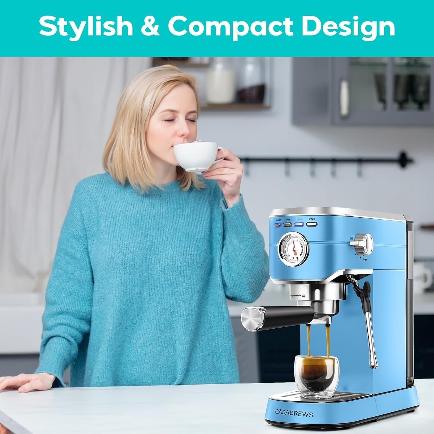 CASABREWS CM5418 Espressomaschine 20 Bar mit Milchaufschäumsystem - Nicht verfügbar