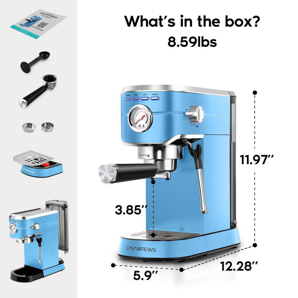 CASABREWS CM5418 Espressomaschine 20 Bar mit Milchaufschäumsystem - Nicht verfügbar