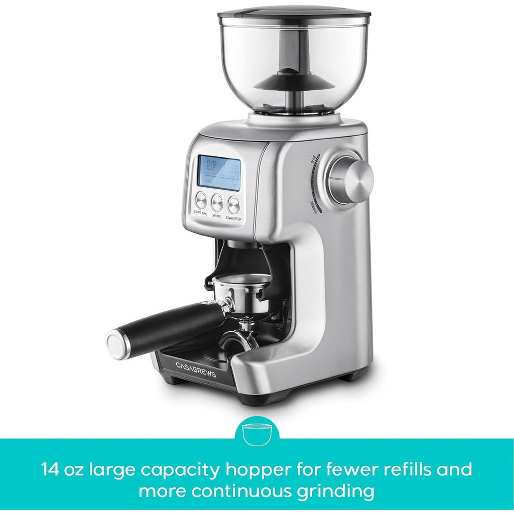 CASABREWS Tornado Elektrische Kaffeemühle mit konischem Mahlwerk, Silber - Nicht verfügbar