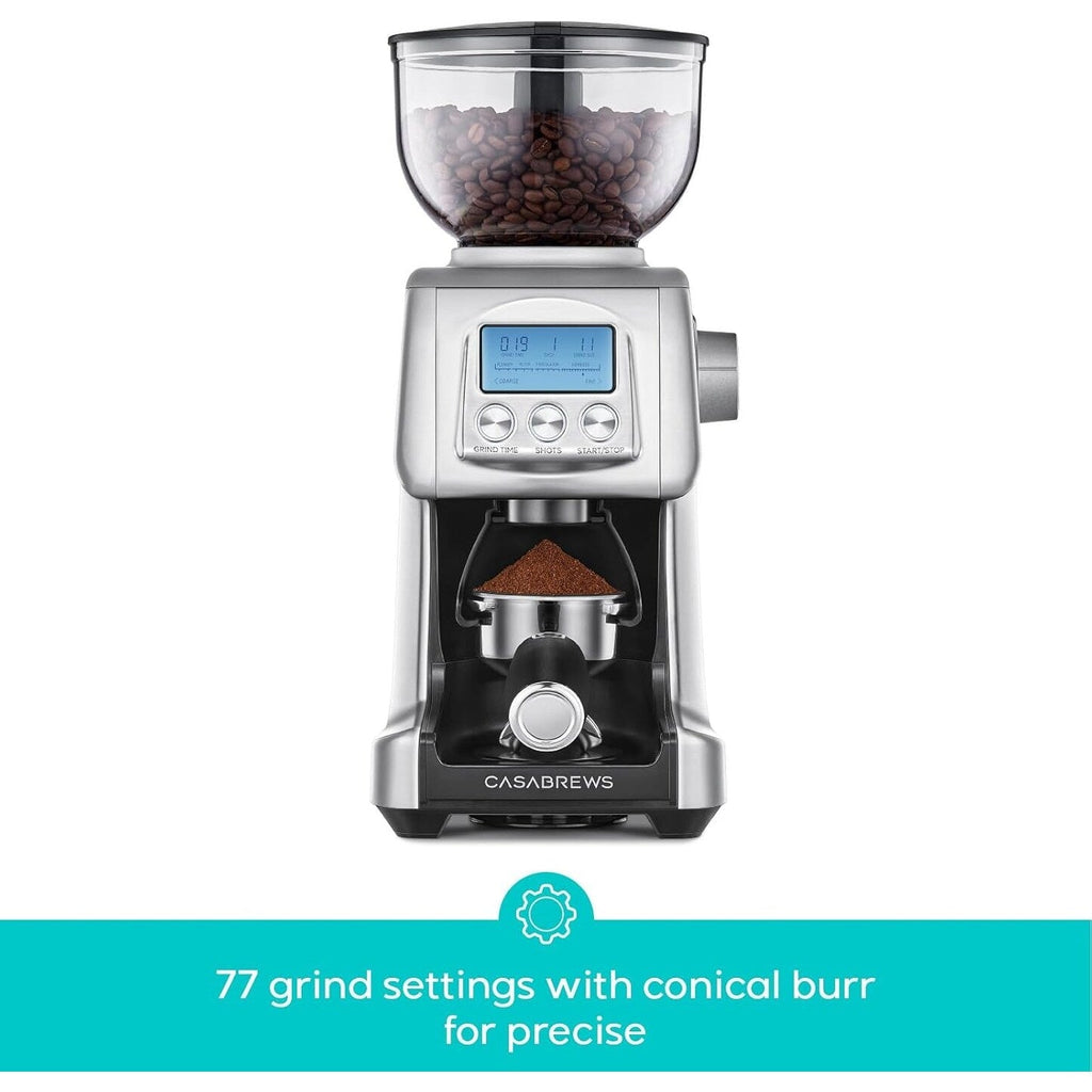 CASABREWS Tornado Elektrische Kaffeemühle mit konischem Mahlwerk, Silber - Nicht verfügbar
