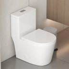 CB HOME 24'' Kompaktes, einteiliges WC, modernes Siphon-WC mit Zweimengenspülung und Soft-Close-Sitz, 16,5'' Komforthöhe