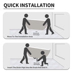 CB HOME 59''/67'' freistehende Acryl-Badewannen, einseitig wandmontiert, Überlauf links/rechts