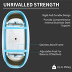 CB HOME 59''/67'' freistehende Acryl-Badewannen, einseitig wandmontiert, Überlauf links/rechts