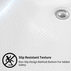 CB HOME 59''/67'' freistehende Acryl-Badewannen, einseitig wandmontiert, Überlauf links/rechts