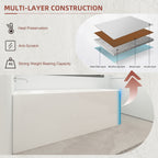 CB HOME 59''/67'' freistehende Acryl-Badewannen, einseitig wandmontiert, Überlauf links/rechts