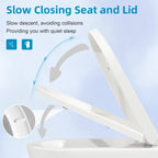 CB HOME 24'' Kompaktes, einteiliges WC, modernes Siphon-WC mit Zweimengenspülung und Soft-Close-Sitz, 16,5'' Komforthöhe