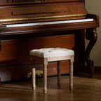 CO-Z Französischer Vintage-Fußhocker und Schminkhocker mit Polsterung