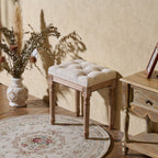 CO-Z Französischer Vintage-Fußhocker und Schminkhocker mit Polsterung