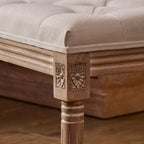 CO-Z Französischer Vintage-Fußhocker und Schminkhocker mit Polsterung